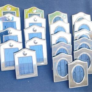 20 Mini Silver Photo Frames